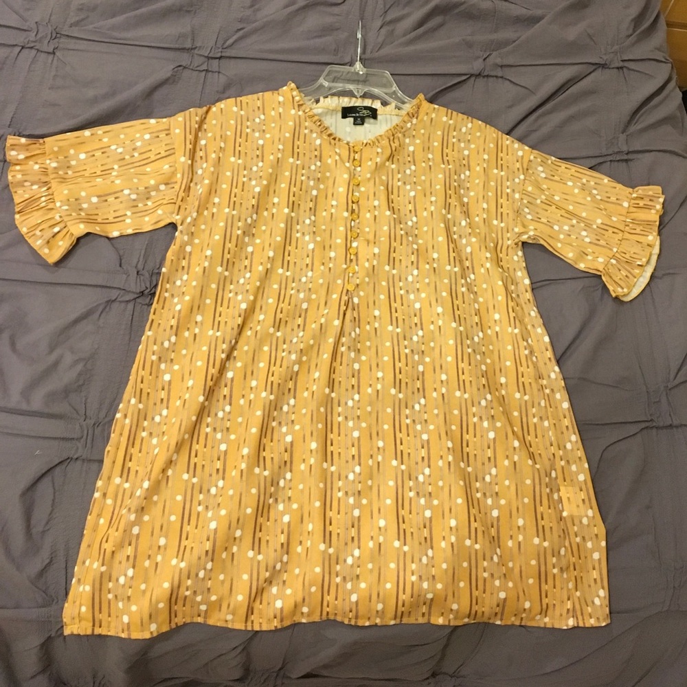 Blouse, Suzanne Betro, gold, size M